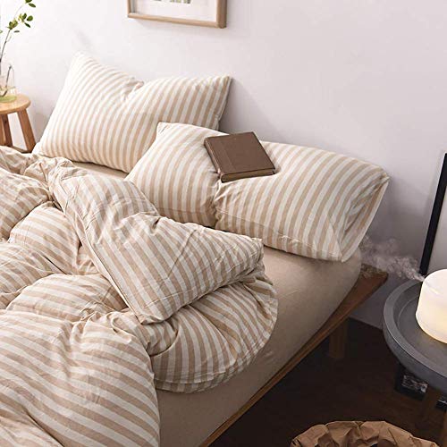 LOFJOL Housse de Couette 100% Coton, Housse de Couette Respirante Ultra Douce avec Attaches d'angle à Fermeture à glissière, Housse de Couette résistante à la décoloration Cover