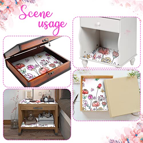 20 Sheets Drawer Liners For Dresser Linen Scented Non Adhesive Paper Fragrant Liners For Bathroom Kitchen Cabinet Shelf Closet, 14 X 19.5 Inches(Flower) #TOP6