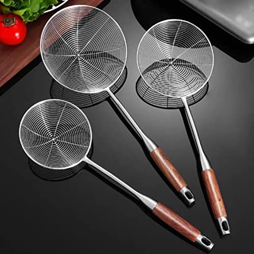 Hendyijb Sz Concha de sopa, coador de aço inoxidável para escumadeira, coador, panela frita, filtro