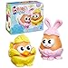 Potato Head Bunny & Chick Tots with 12 Mix and Match Pieces, Two 3-Inch Potato Bodies with 10 Accessories, Preschool Toys for Girls and Boys 2+