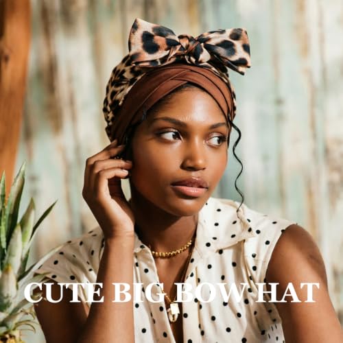 Image of DRESHOW Turban Headwrap for Women Long Hair Head Scarf Headwraps Chemo Headwear Lightweight Hair Loss Covering Hat