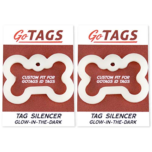 GoTags Dog Tag Silencers, Glow in The Dark Silencer to Quiet Noisy Pet Tags