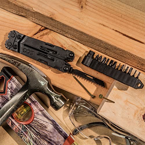 SOG PowerAccess Deluxe All-Around Heavy Duty Stainless Steel Multi-Tool w/Nylon Sheath, Two Knife Blades, Can & Bottle Opener, Black - Image 3