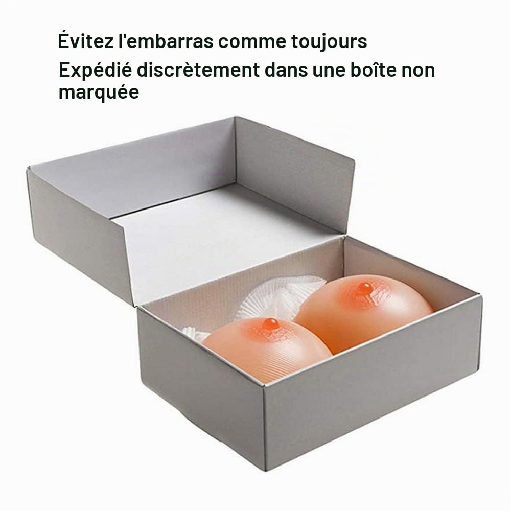 ELMIKA Faux seins auto-adhésifs en silicone pour crossdresser, transgenre, mastectomie, prothèse