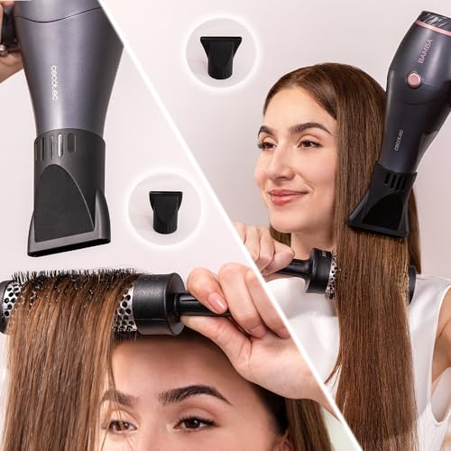 Miniatura 6 de Cecotec Secador Bamba Ionicare Harmony, Motor Con 2600w, Ajuste De Temperatura Y Velocidad, Tecnología Haircare, Ion Real, Cable De 1,8m, Incluye 2 Boquillas De Precisión, Función De Aire Frio