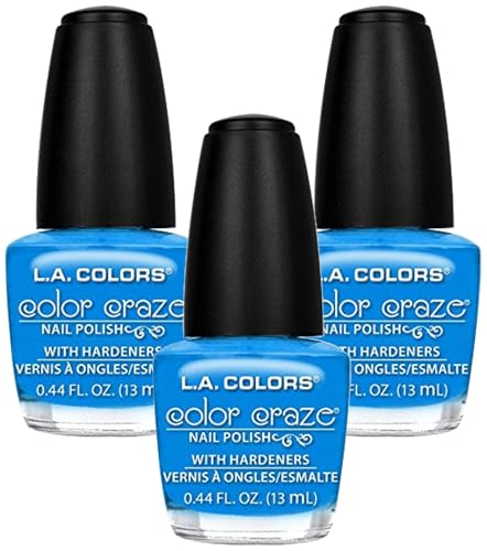 Image of L.A. COLORS Color Craze Nail Polish, Aquatic CNP508 (Pack of 3)