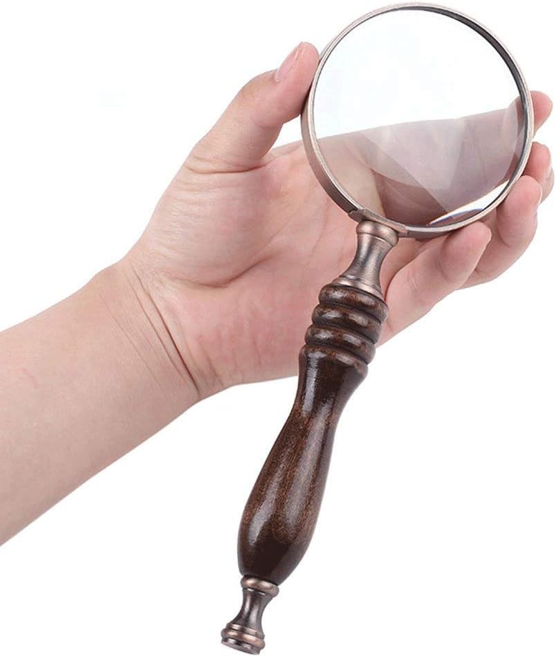 Handheld Magnifier Illuminated Reading Magnifying Glass Lens Jewelry Loupe for, Crafts, Hobby