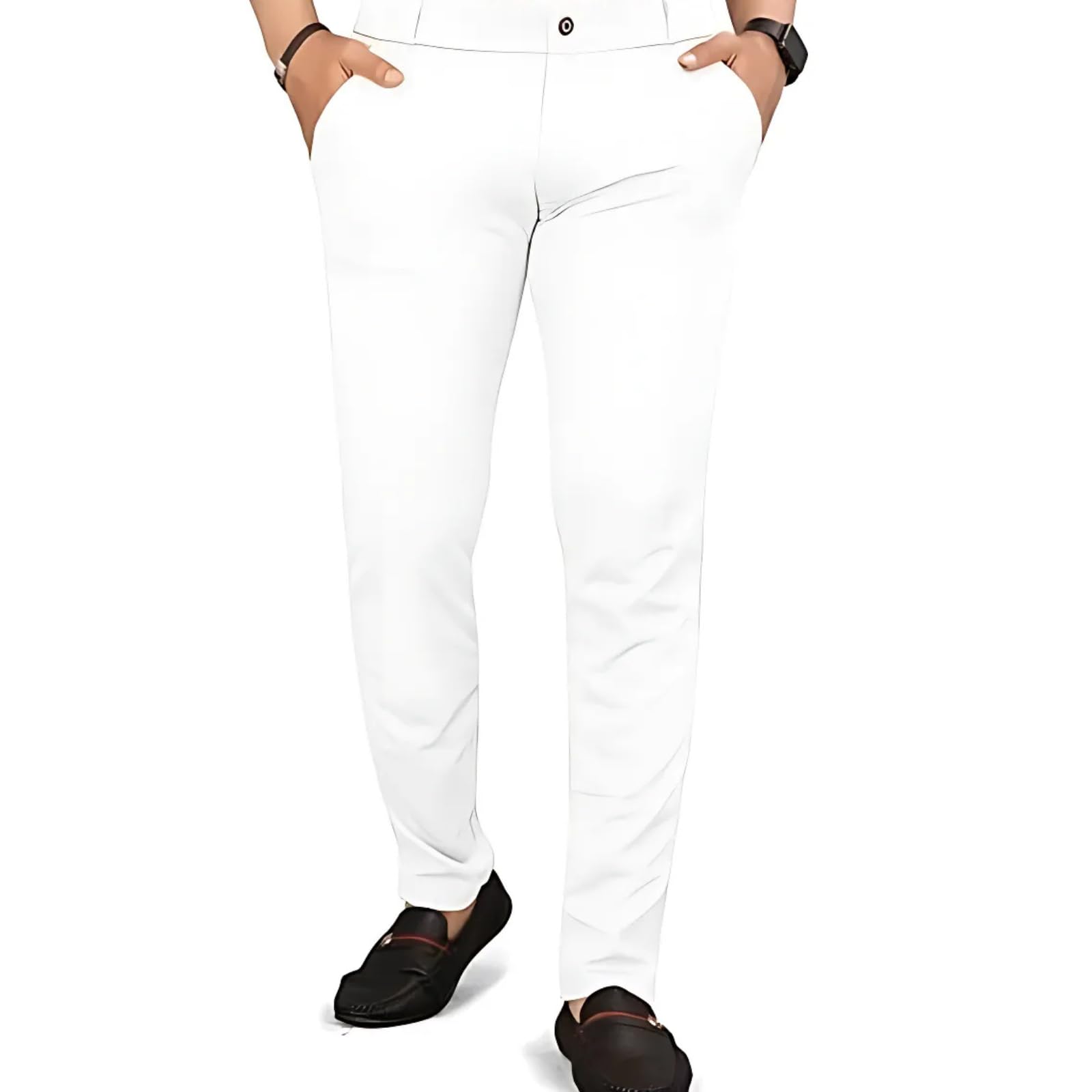 royalica Men's Casual Lycra Pants Stretchable Casual Pants for Men Slim Fit Wear Trousers for Office/Outdoor/Travelling(Pack of 1)-picture-4