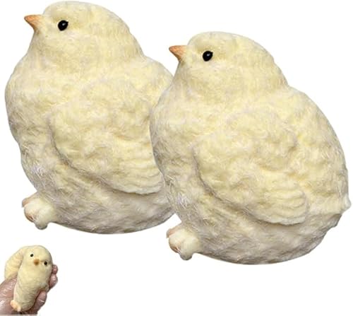 スクイーズチキン 柔らかい タバアのスクイーズひよこ 減圧おもちゃ 弾性 スクイーズおもちゃ 可愛い 玩具 ストレス解消 面白い グッズ 低反発 耐久性 触感いい 防水 無毒 無害 感覚フィジェットトイ プレゼント 子供 大人兼用 (2 個)