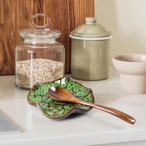 Image of Spoon Rest for Stove Top, 5.3 Inch Ceramic Spoon Holder for Kitchen Counter