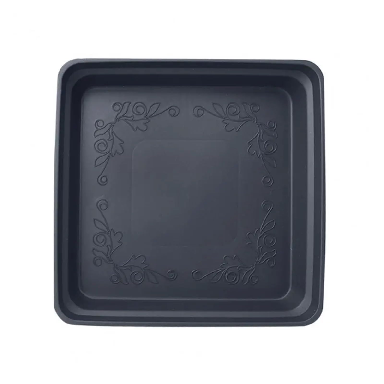 DFGRGRV Plant Saucers Flowerpot Tray Plant Saucer Square High Density Plastic Drip Tray Indoor Outdoor Garden Pots Overwatering Prevention Saucer(Black Gray 27cm)