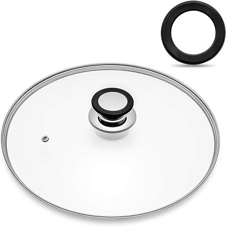 Tempered Glass Lid with Heat Resistant Handle,10.5"/26cm, Clear