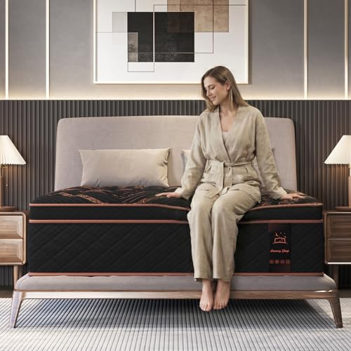 Skyhedon Queen Hybrid Mattress 12 Inch, Medium Firm Gel Memory Foam & Pocket Springs - Motion...