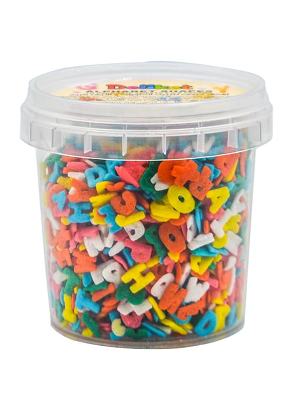 Image of La Aromatic Alphabet Shapes Jimmies /Sprinkles for Cake decorations-200gms