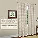 ACHIM Buffalo Check Panel Window Curtain - 42 Inch Width, 84 Inch Length - Taupe & Ivory Plaid - Light Filtering Farmhouse Country Drapes for Bedroom Living & Dining Room Home Decor
