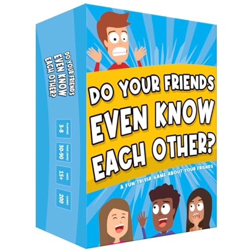 ASM GAMES Do Your Friends Even Know Each Other? The Ultimate Party Card Game for Adults and Teens, Perfect for Game Night and a Great Gift for Friends
