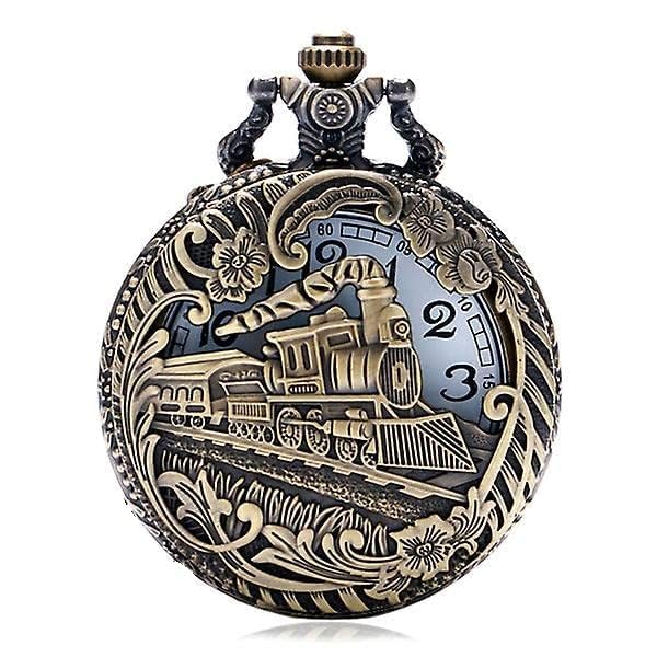 Seven Square Premium Pocket Watch Train Engine Antique Key Chain Vintage Bronze Analog Pocket Watch Stainless Steel Metal Car Bike Home Keychain with Key Ring Anti Rust Gift for Men & Women (B0DF2XDTHG) Amazon Price History, Amazon Price Tracker