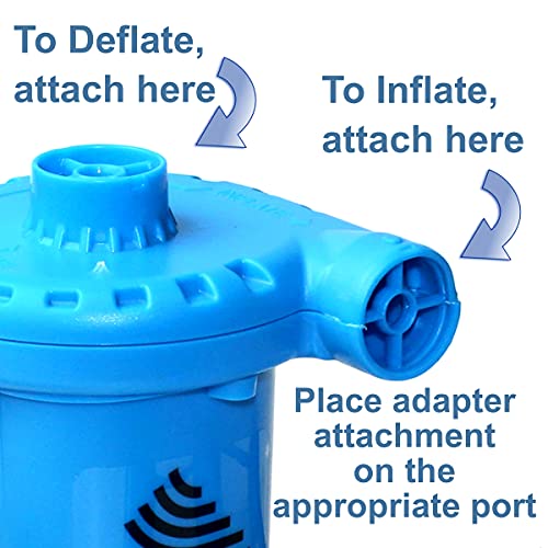 Tidal Wake 12V DC Air Pump for Inflatables, Inflates & Deflates 3 Times Faster on Boat Towables, Pool & Water Toys, Air Beds, Rafts, 1,000 Liters of Air Per Minute! 10 Foot Cord - Thumbnail 6