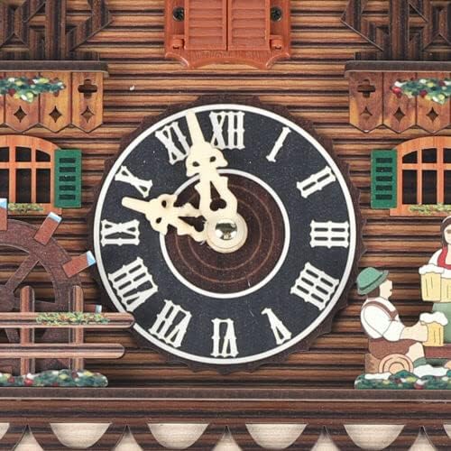 Miniatura 7 de LOYALHEARTDY Reloj de pared de cuco vintage, reloj despertador de pájaro cuco colgante con alas abiertas tradicional Coo Coo Reloj clásico estilo