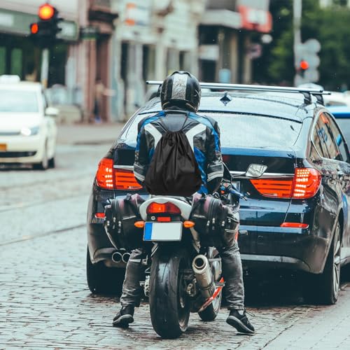 Bolsa para casco de moto de tela Oxford con cordón para protección portátil en ciclismo 7