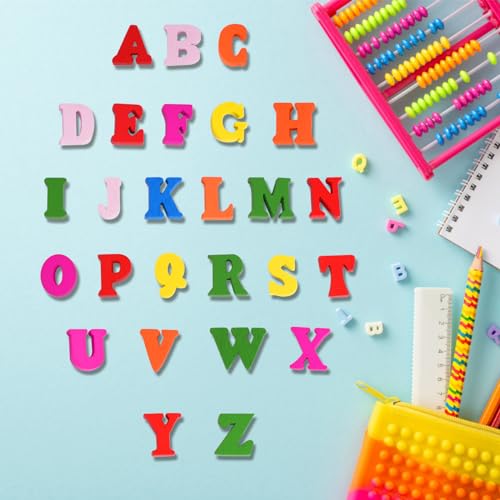 DLUSZERT 400 Stück Bunte Kleine Holzbuchstaben, 15MM Buchstaben aus Holz zum Basteln und Bemalen, Farbige Holzalphabet Deko, Unbearbeitete Kleinbuchstaben (A-Z) für DIY Kunsthandwerk Hochzeit Party
