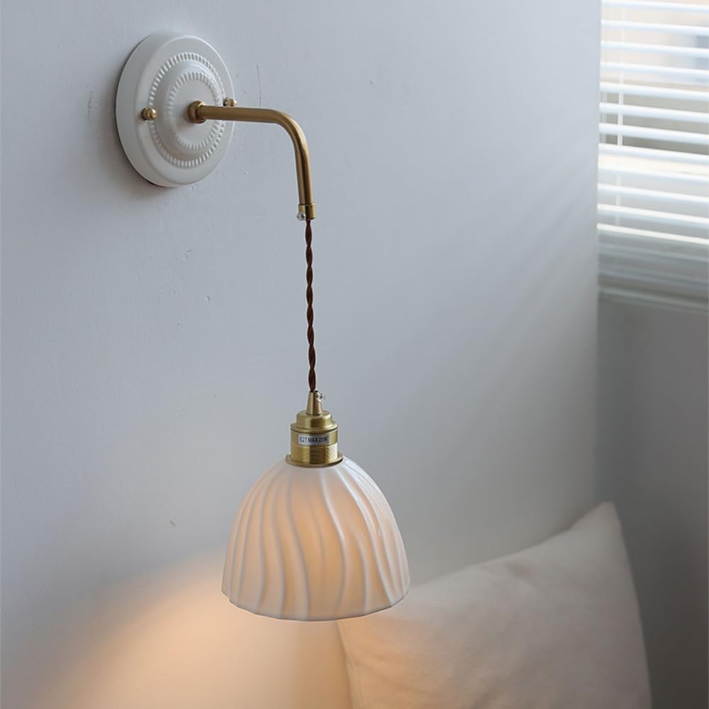 SKYGOO Accesorios de iluminación de diseño para alojamiento en Familia, lámpara de Pared para Sala de Estar, Comedor, lámpara de Pared de Vidrio a Rayas Irregulares, lámpara de Pared para cabecera de