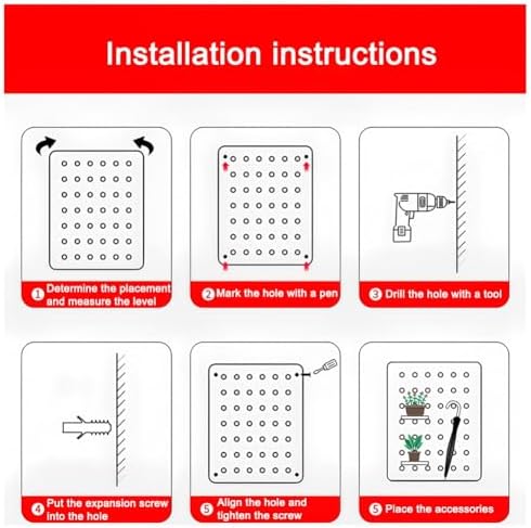 Heavy-Duty Metal Pegboard Organizer Kit - 30x100cm Tool Storage Panels with Hooks for Garage, Home, Workshop, Kitchen - Sturdy Wall Mount Solution for Efficient Organization