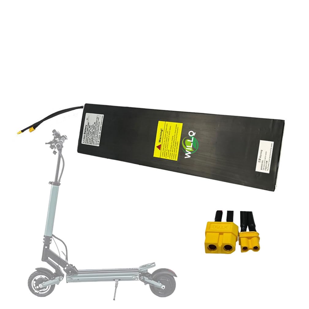 Batteria al Litio per Monopattino Elettrico 48V 13Ah con XT30 + XT60 | Batteria di ricambio ricaricabile da 48 V, con BMS integrato, per kit motore per monopattino pieghevole X1.