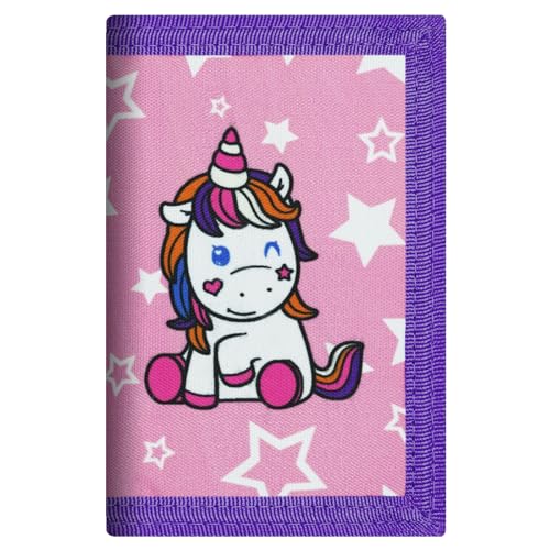 Image of AI-DEE RFID Trifold Canvas Outdoor Sports Wallet for Kids - Front Pocket Wallet with Magic Sticker (Triangle M)