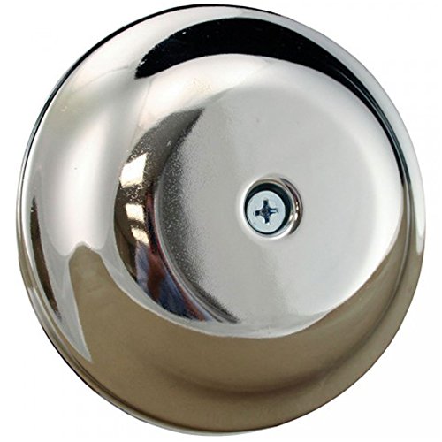 Jones Stephens C96005 High Impact Plastic 5 1 4 Bell Design Cleanout Cover Plate, Small, Chrome