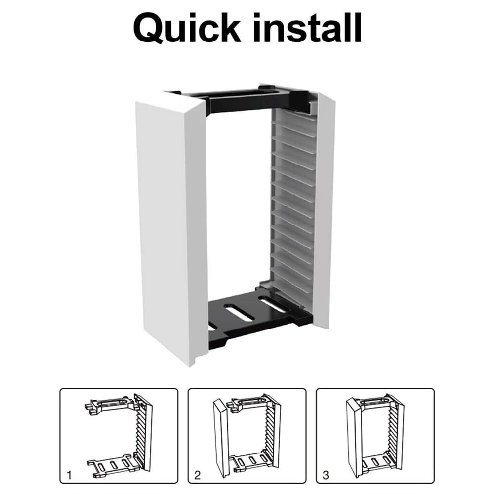 Premium Game Storage Tower Stand Scaffale per giochi per PlayStation 5, supporto universale per torre di stoccaggio dei giochi