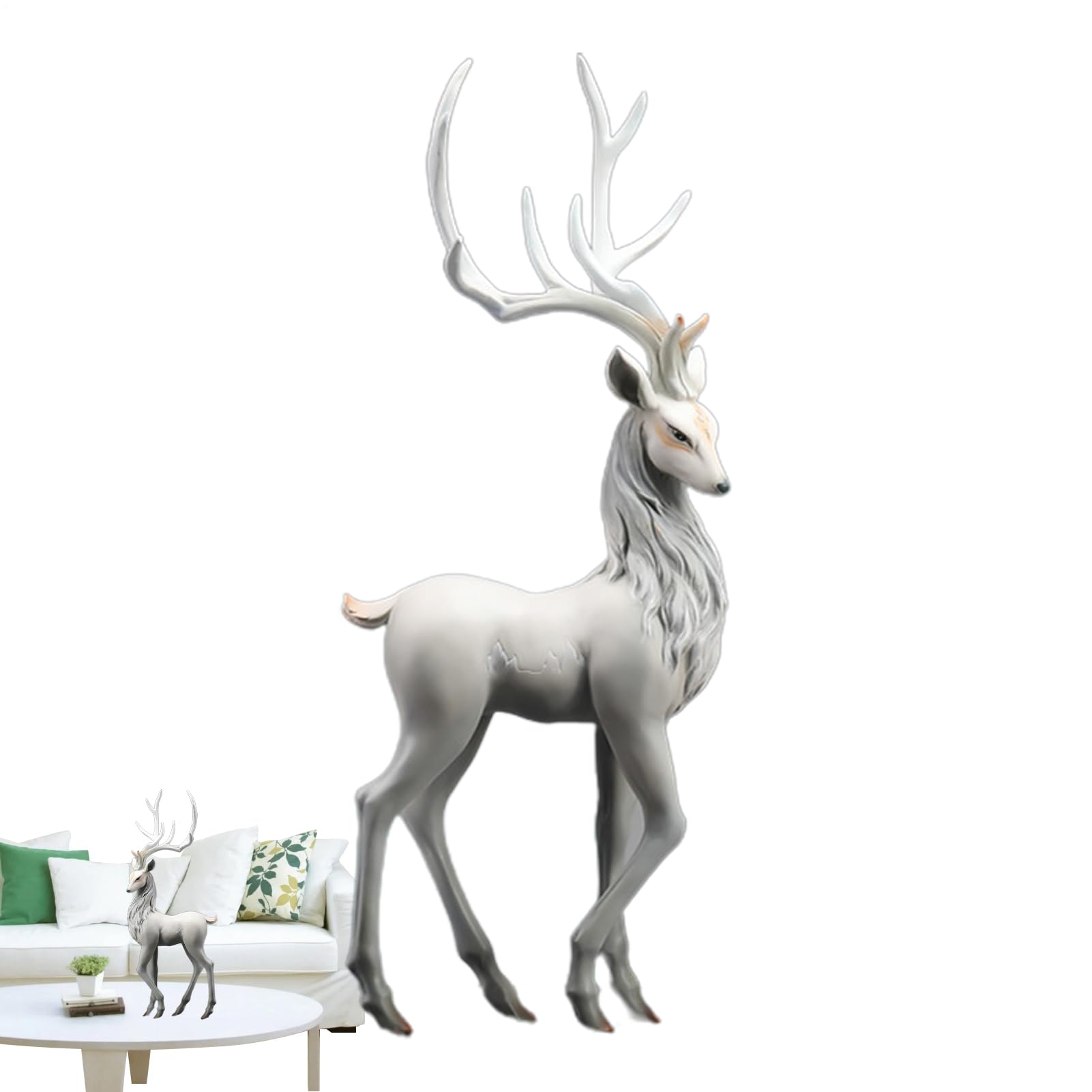 Decoración de Reno para Escritorio, Figura Creativa de de Resina