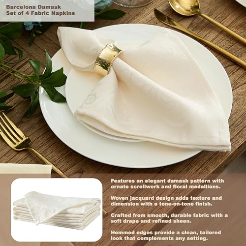 Servilletas Newbridge Barcelona Damask 4 unidades 17x17 in miniatura 4