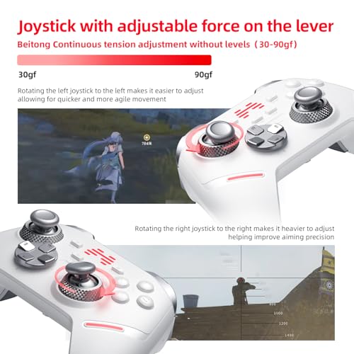 BEITONG KP40 Wireless Controller with 1000Hz Polling Rate, Dual TMR Tension Adjustable sticks &TMR Triggers Controller for PC/NS/Mobile with Optical Buttons PC Gaming Controller Kunpeng40 - Image 5