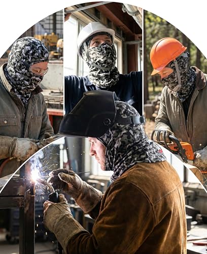 Image of BOCOMAL FR Face Mask Flame Resistant Balaclava 5.5oz Lightweight Arc Rated Helmet Liner Covering Hood for Welding