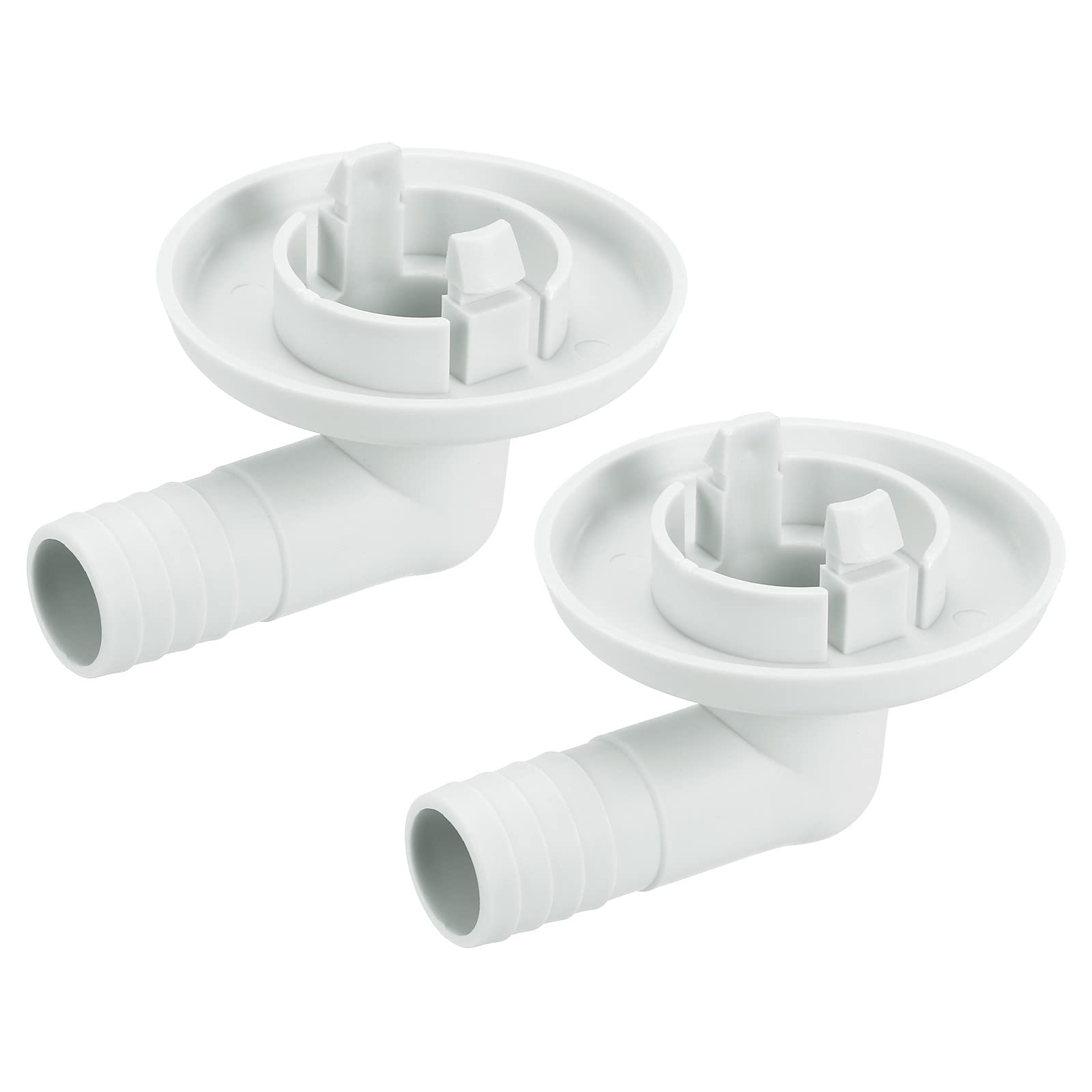 sourcing map Air Conditioner Drain Hose Connector 23mm 30mm Tube Elbow Fitting Replacement Part Accessories for Mini-Split Window AC, Beige Pack of 2