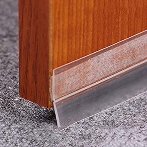Image of Roktry Feet Silicone Seal Strip, Door Weather Stripping Window Seal, Weatherproof Soundproof Self Adhesive Door Strip Bottom, Window Draft Stopper for Doors Windows and Shower Glass Gaps