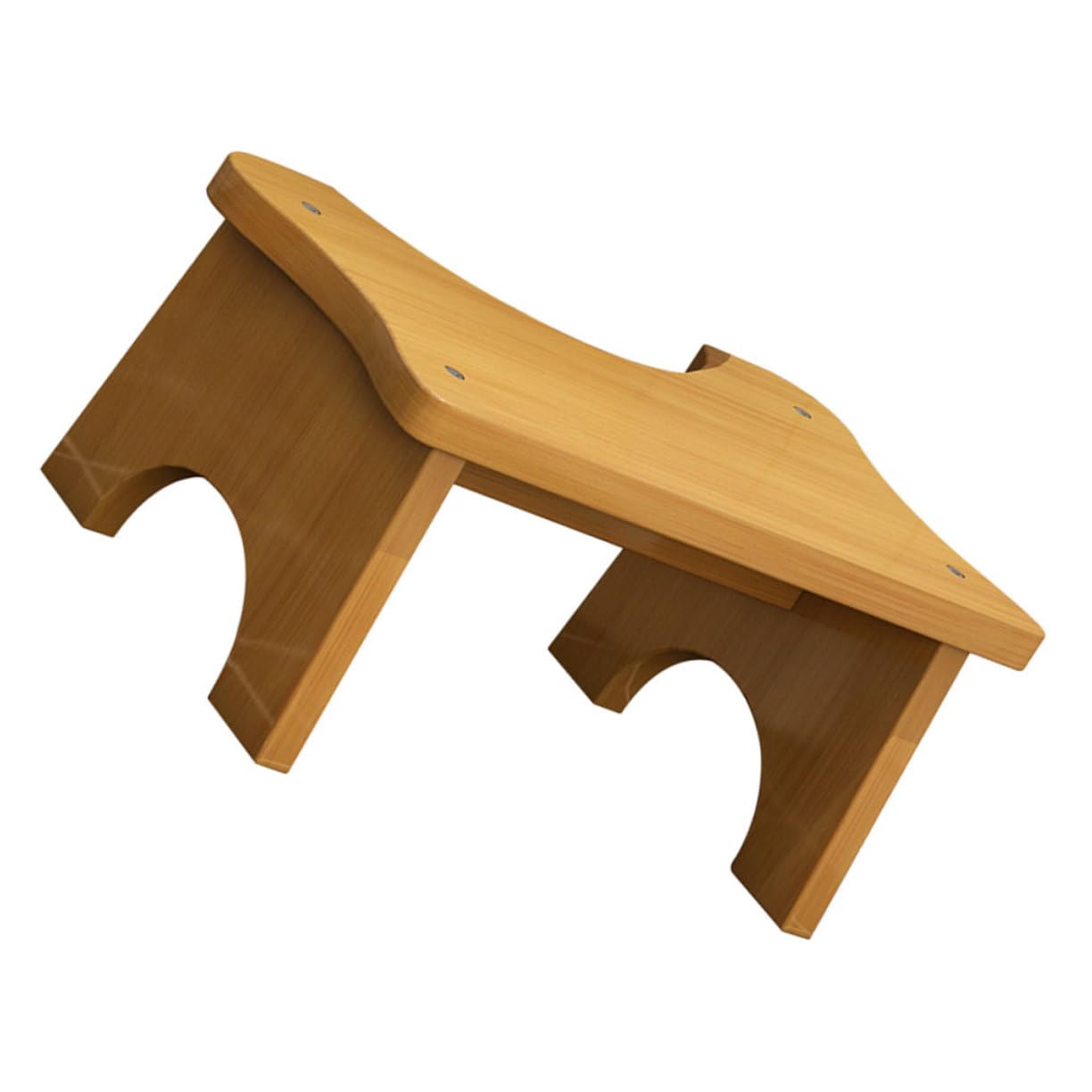 Stabiler Holz Fußhocker fürs Badezimmer Kompakter Toilettensitz Trittschemel Rechteckig Praktischer Hocker für Kinder und Ganze Familie