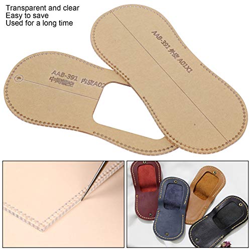 Fydun Münzgeldbörse Herstellung Vorlage Leder Brieftasche Muster-Set Herstellung Schablonenset Klare Acryl-Vorlage für DIY Leder Bastelwerkzeug