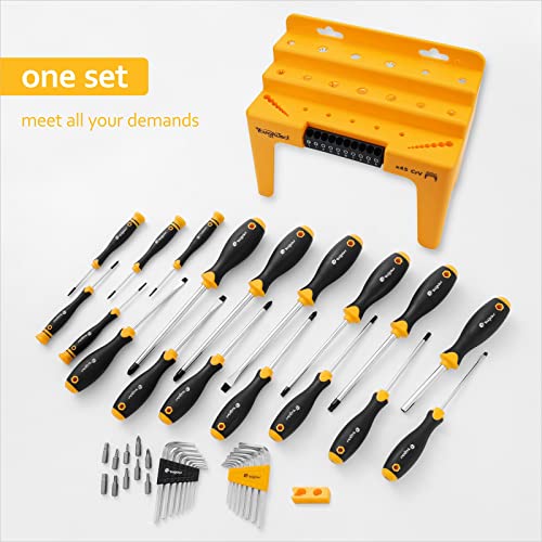 Yf Youngfultool 45Pcs Magnetic Screwdriver Set With Plastic Racking Hex Key Allen Wrench Precision Screwdrivers Flat Phillip Pozi Torx Screwdrivers Magnetic Screwdriver Handle Diy Tools Men Tools #TOP1