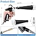 phepetroll Air Blow Gun Car Detailing Dry Cleaning Gun High Pressure Cleaning Tool, Dryer Blower for Car Surfaces Quickly Blasts Dust, Works with Air Compressor (Black, 2 Set Nozzle)