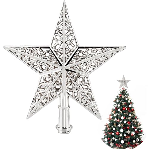 BOOSHMall Weihnachtsbaumspitze Stern, Christbaumspitze Glitzernde,...
