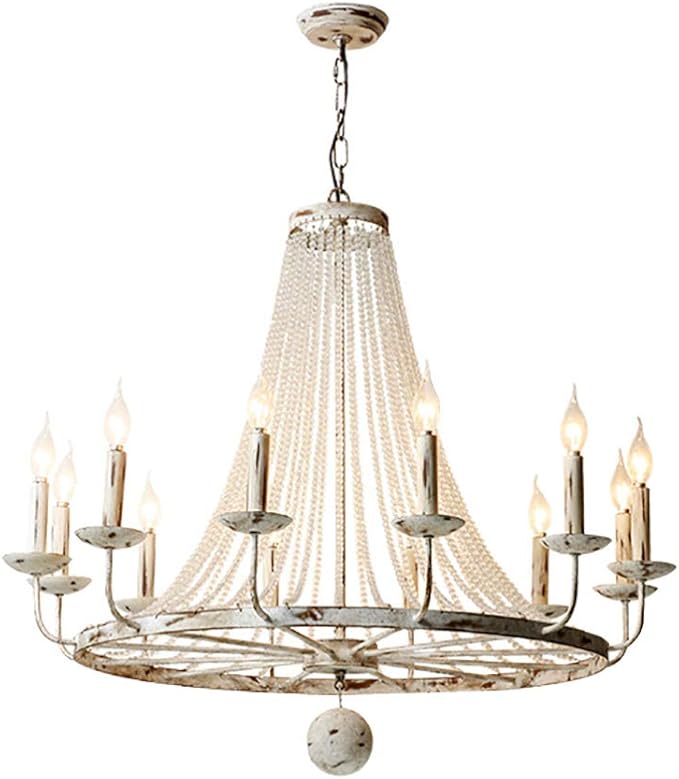 NSXBY Woonkamer Eetkamer Kinderkamer Slaapkamer, Creatieve Ronde Franse Retro Kristallen Kroonluchter Lights, E14 Amerikaanse Land Opknoping Licht, Tijdens Lamp-Vintage om oude kleuren te maken 12