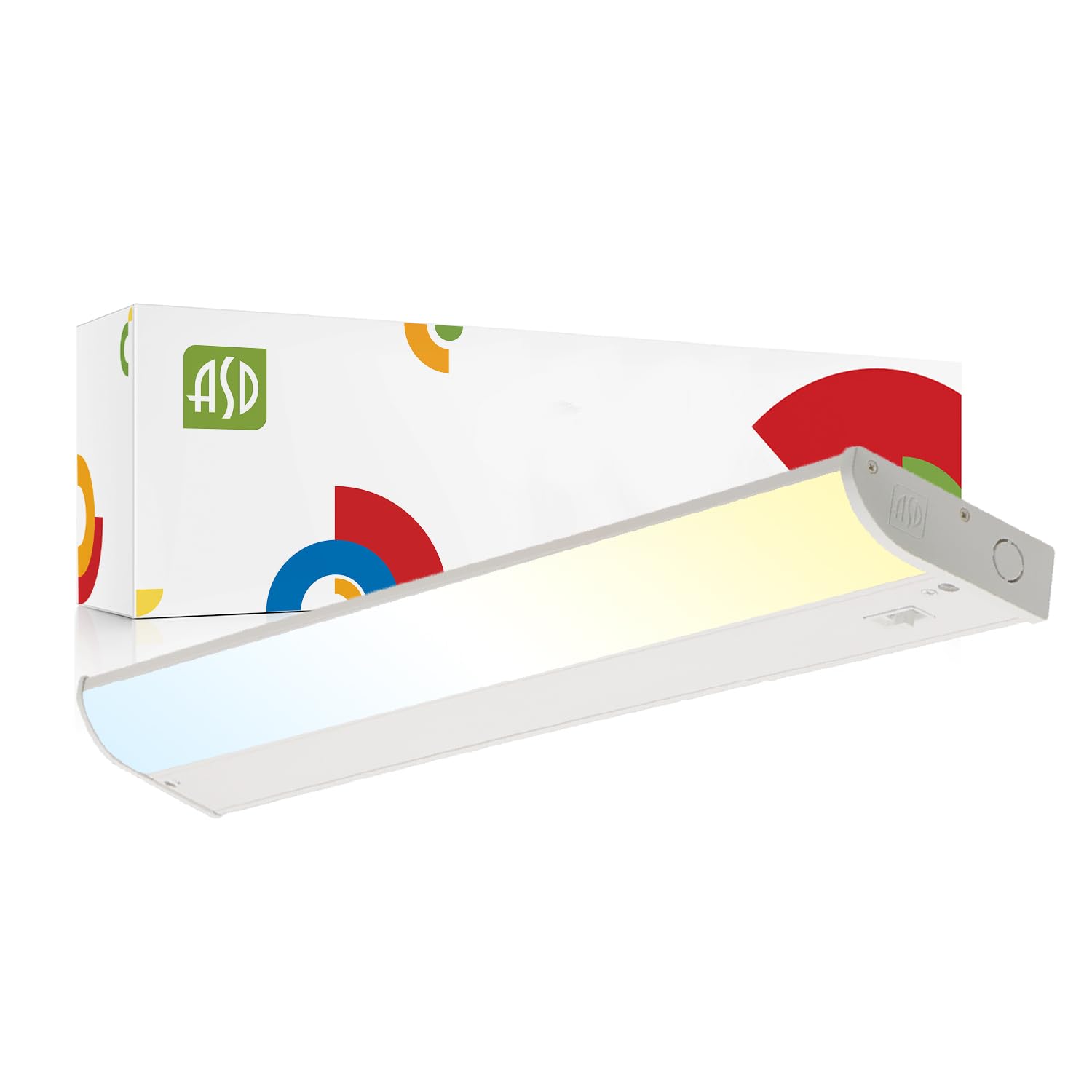 asd led under cabinet lighting, 24 inch 12w 822 lm, dimmable hardwired under cabinet lights for kitchen, 3000k soft/4000k cool/5000k daylight, under counter light fixtures, etl energy star white