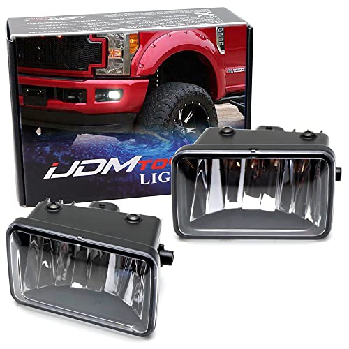 iJDMTOY (2 High Power LED Fog Light Replacement Compatible With 2015-up Ford F-150, 2017-up Ford F-250 F-350 (Replace OEM# FL3Z-15201-B FL3Z-15200-B)