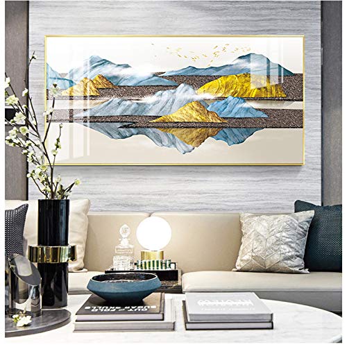 Affiche de paysage de montagne vintage et moderne 50x100cm pour la décoration du salon