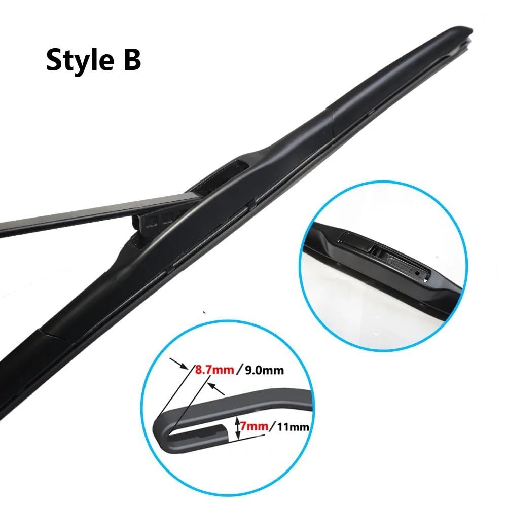 Balais D'essuie-glace Balais D'essuie-glace Avant De Voiture Pour N&issan Pour Note E12 2014 2015 2016 2017 2018 2019 Pour Versa SV Brosses Pour Pare-brise (Color : Style B Left Hand Drive)