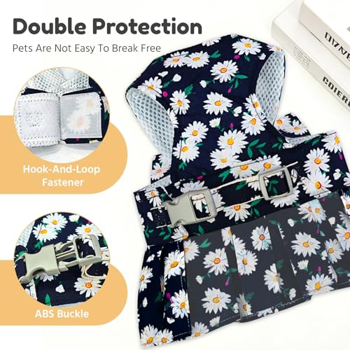 Vestido con Arnés para Perros Pequeños Azul Marino miniatura 6