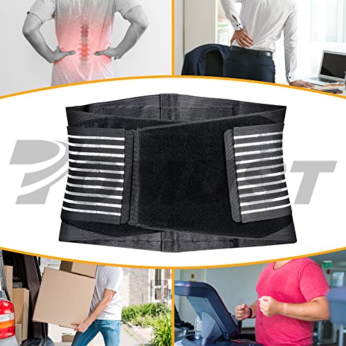 Tomust Back Brace - Breathable Waist Belt Lumbar Support For Lower Back Pain Relief, Recovery, Sciatica, Scoliosis, Herniated Disc, Lifting, With Dual Adjustable Straps For Men/Women #TOP4