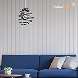 MiniSun | Contemporary Copper Metal Double Ribbon Spiral Ceiling Light Pendant | Pendant Lights, Home Décor & Improvement Essential | 300mm Shade Width - Image 5